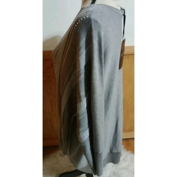 A Love Story Women's Sweater Plus Sz 3X 3/4 Sleeve Sparkle Ribbed Soft NWT - Picture 7 of 9